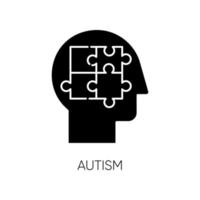 icono de glifo de autismo vector