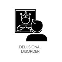 Delusional disorder glyph icon vector