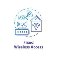 Fixed wireless access concept icon vector