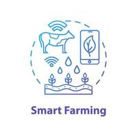 Smart farming concept icon vector