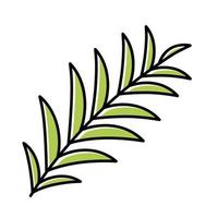 Palm branch green color icon vector