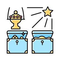 Gifts of the magi blue color icon vector