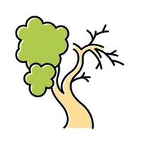 Fig tree color icon vector