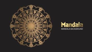 Mandala design mandala vector round luxury design golden brush text.