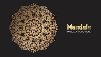 Mandala design mandala vector round luxury design golden brush text.