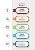 Business infographic  template with step or option design. vector