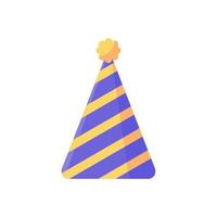 Vector party hat. colorful conical hat