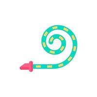 Party Blower Vector. Trumpets for birthday parties vector