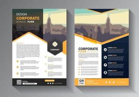 flyer template for cover and layout annual report vector