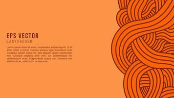 Orange abstract wavy line vector illustration editable background