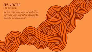 Orange abstract wavy line vector illustration editable background