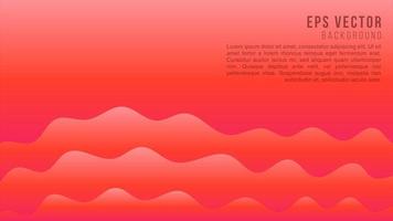 Red wavy abstract background gradient papercut vector