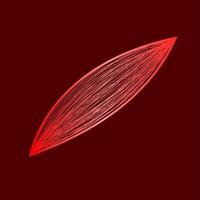 Adorno de líneas onduladas abstractas rojas ilustración vectorial aislada editable vector