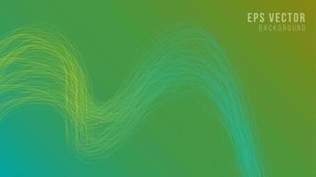 Green gradient lines abstract background with out line art vector