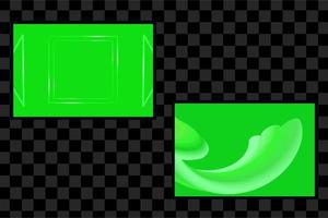 conjunto de fondo abstracto de semitono verde con estilo degradado vector