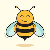 ilustraciones de dibujos animados de abejas lindo vector