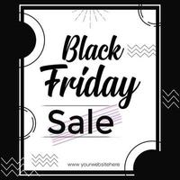 Abstract Black Friday Sale Layout Background vector