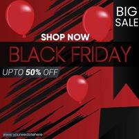 Abstract Black Friday Sale Layout Background. vector