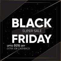 Abstract Black Friday Sale Layout Background. For art template vector