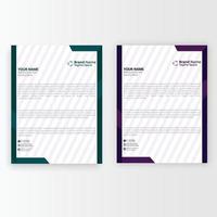 Abstract Letterhead Design. Modern Business Letterhead Design vector