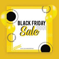 Abstract Black Friday Sale Layout Background vector