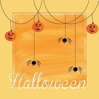 Happy Halloween Background Template With Red Full Moon and Bats vector