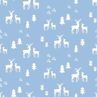 Scandinavian deers seamless pattern vector