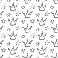 Fairy tale princess seamless pattern vector