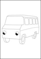 páginas para colorear para niños: divertidas y divertidas páginas para colorear de vehículos para niños.
