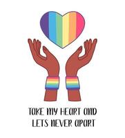 Social LGBT poster, banner. Pride month. Vector