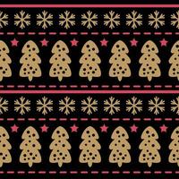 Christmas chic pattern. One of 12 hygge seamless. vector