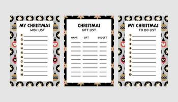 Christmas Wish List design template. Vector illustration.