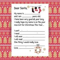 Christmas Wish List design template. Vector illustration.