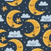 Seamless weather pattern. Vector illustration for kids