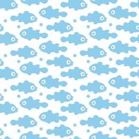 Childish marine kids pattern with underwater animals vector