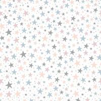 Seamless childish pattern with cute stars vector