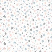 Seamless childish pattern with cute stars vector
