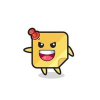 sticky notes cartoon with very excited pose vector