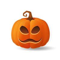 Halloween scary orange pumpkin Holiday cartoon concept vector