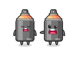 illustration of the argue between two cute spray paint characters vector