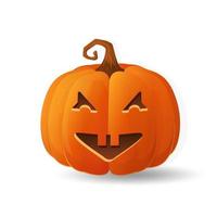 Halloween scary orange pumpkin Holiday cartoon concept
