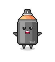 spray paint mascot character saying I do not know vector