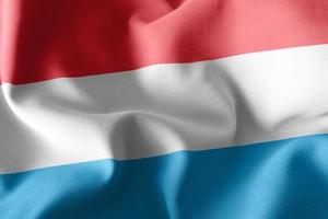 Representación 3D de la bandera de Luxemburgo.