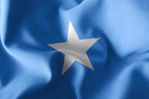 3D rendering illustration flag of Somalia. photo