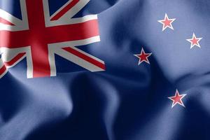 3D rendering illustration flag of New Zealand. photo