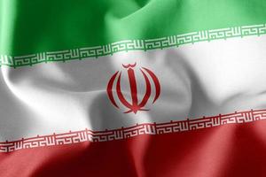 3D rendering illustration flag of Iran. photo