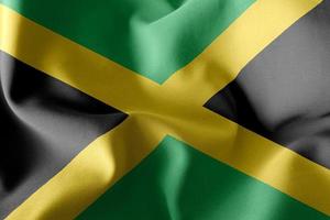 Bandera de ilustración de renderizado 3D de jamaica. foto