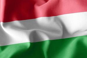 3D rendering illustration flag of Hungary. photo