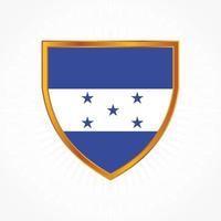 Honduras flag vector with shield frame