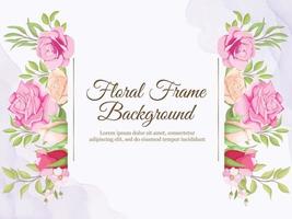 diseño de plantilla de vector floral de fondo de banner de boda